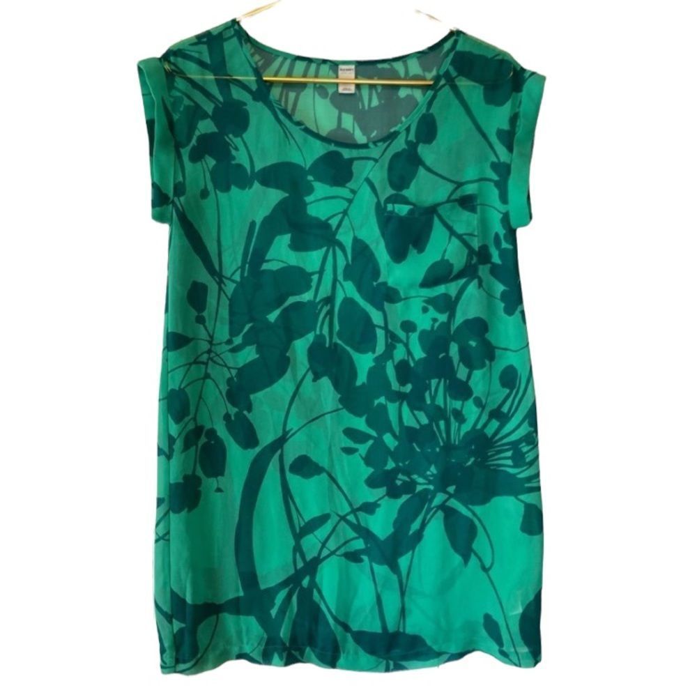 Green floral dress cover up dress Small